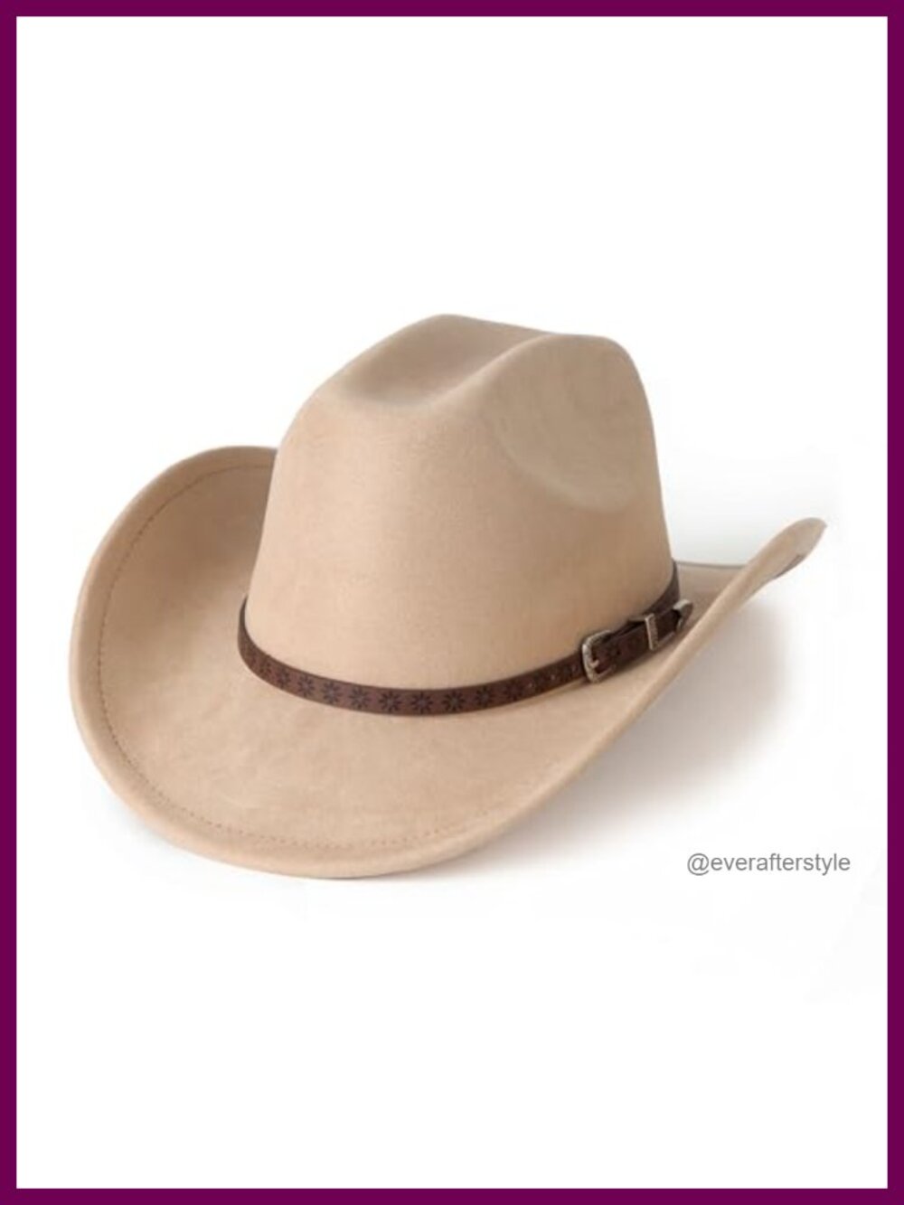 Suede Texture Cowboy Hat Adjustable Western One Size